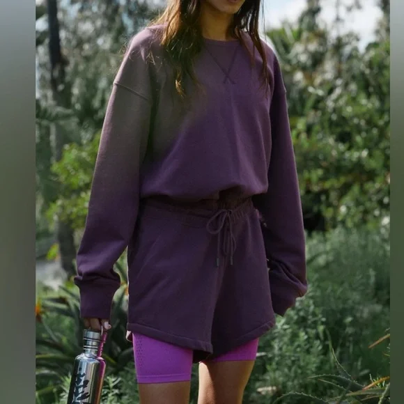 Free people By FP movement women romper Jumpsuit size XS deep purple NWOT - Picture 4 of 16